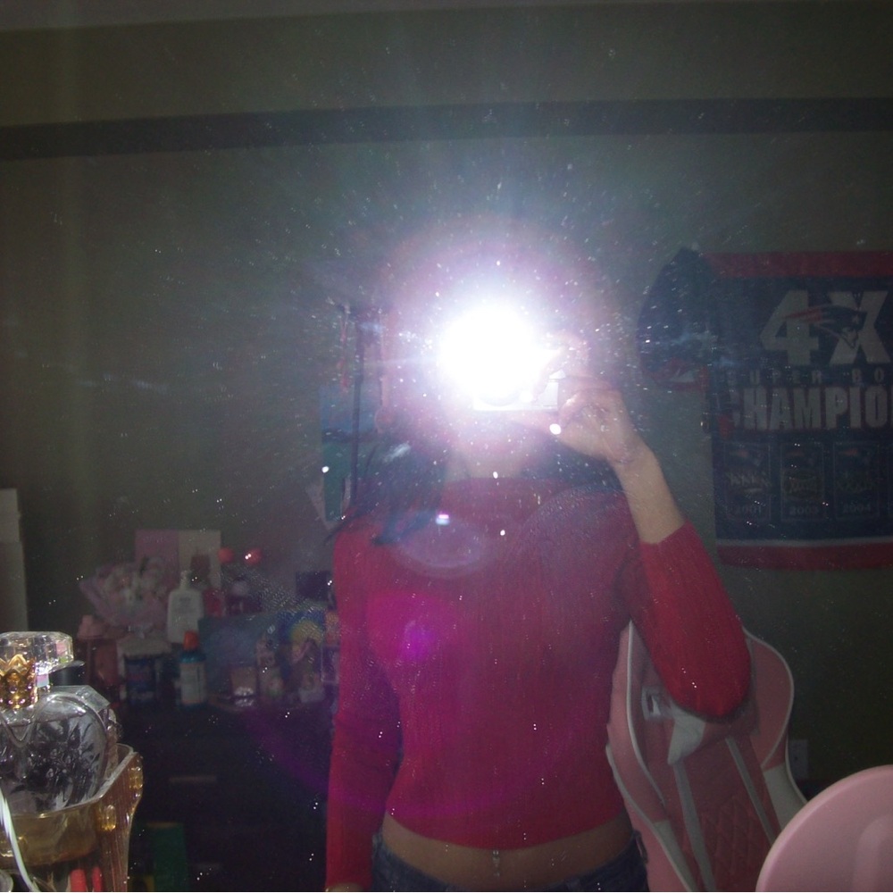Forever 21 Red Ribbed Knit Top - Picture 2 of 4